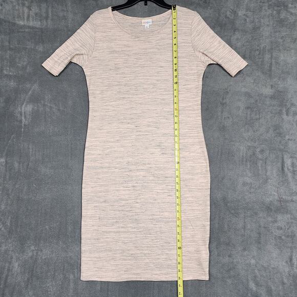 Lularoe Julia Knit Dress Scoop Neck Soft Heathered Pink Size Large - Picture 8 of 9